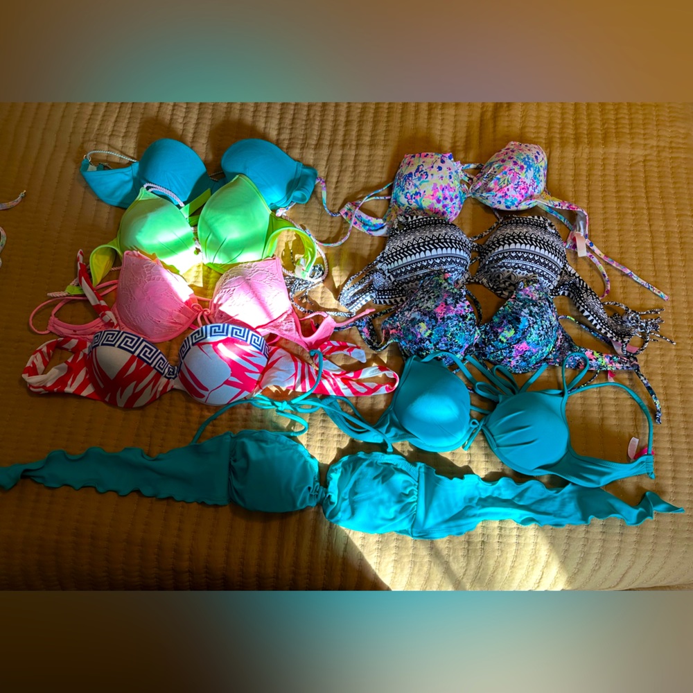Victoria’s Secret bikini tops bundle sized 34B and 36B